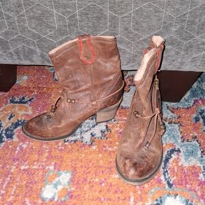 Vintage Italian Leather Ankle Boots